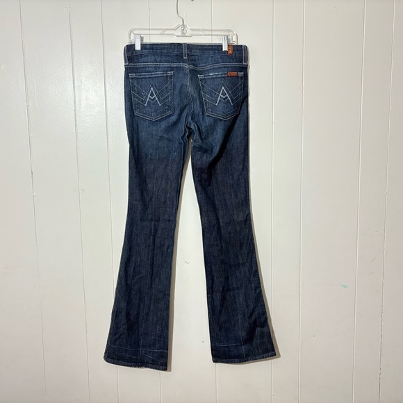 7 For All Mankind Jeans Womens Blue Denim Pants A Pocket Bootcut Size 28 - Picture 5 of 10